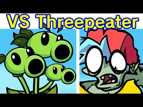 Friday Night Funkin' VS Threepeater FULL WEEK DEMO (FNF Mod/Crazy) (Plants Vs Zombies/PVZ Mod)