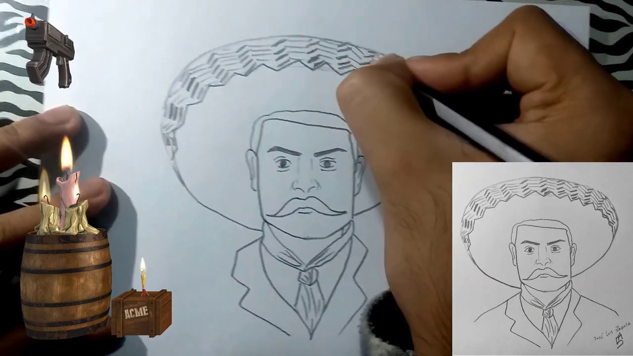 ¿Cómo dibujar a EMILIANO ZAPATA | How to draw EMILIANO ZAPATA |