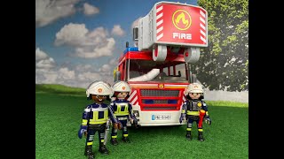 Playmobil 9463 Feuerwehr-Leiterfahrzeug | Drehleiterfahzeug