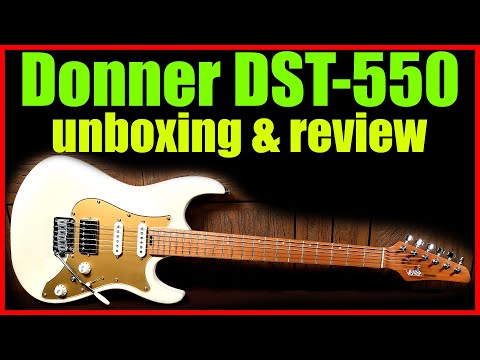 Donner DST-550 Versasonic electric guitar.  unboxing, walk through and review.  Donner DST 550