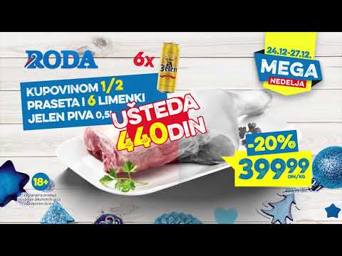 Roda I Mega nedelja ušteda na prasetini 24.12 - 27.12.2018.