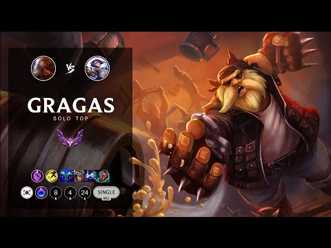 Gragas Top vs Fiora - KR Master Patch 12.10