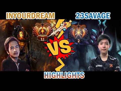 Dota 2 INYOURDREAM RANK 11 VS 23 SAVAGE RANK 2 | HIGHLIGHTS CARRY