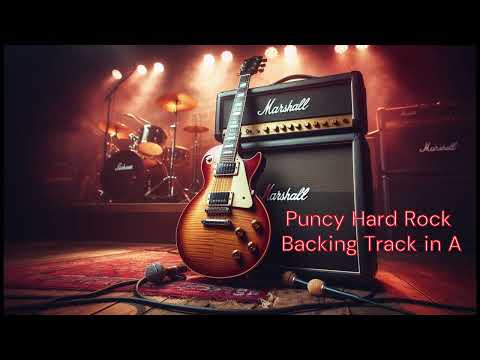 Punchy Hard Rock Guitar Backing Track in A