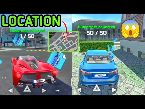 How to Collect 50 Blueprints in Car Simulator 2 | Map Location | Infiniti Q50 | Car Android Gameplay