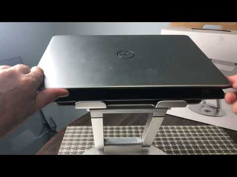tounee Telescopic Laptop Stand for Desk with 360° Swivel Base, Sit to Stand, Height Adjustable, Portable Riser Holder for Good Posture, Compatible with All Laptops 10-17"-Silver video review thumbnail