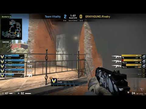 Round 3 Solo Play ZywOo Vitality   Vitality vs Grayhound
