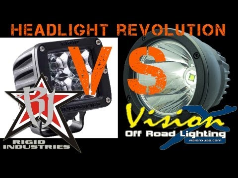 Rigid Dually vs. Vision X Optimus and the New Vision X Light Cannon | Headlight Revolution