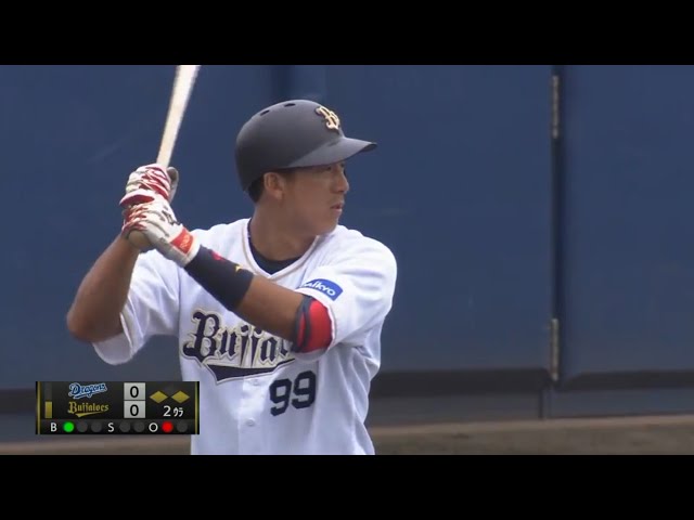【ファーム】バファローズ・杉本がセンター前に先制のタイムリーを放つ!! 2017/6/20 Bs-D(ファーム)