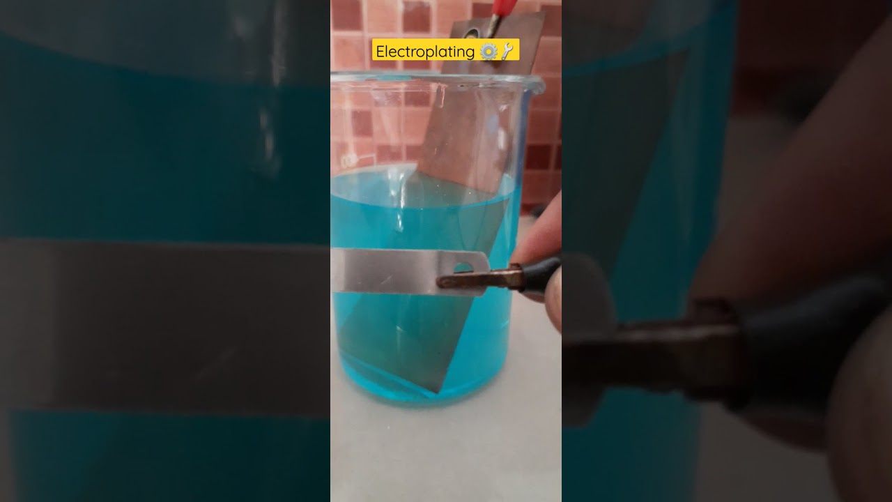 Electroplating 👌 #Chemical Effect of electric current 🔥