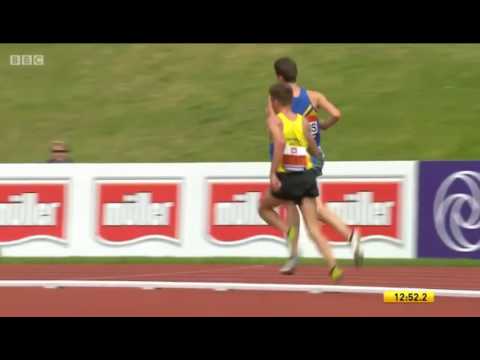 322 Andrew Butchart wins 5000m Men's Final British Athletics Championship 2016 HD