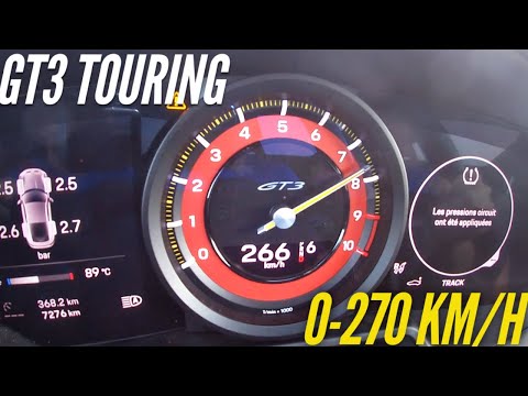 Porsche 992 GT3 Touring : 0-270 km/h