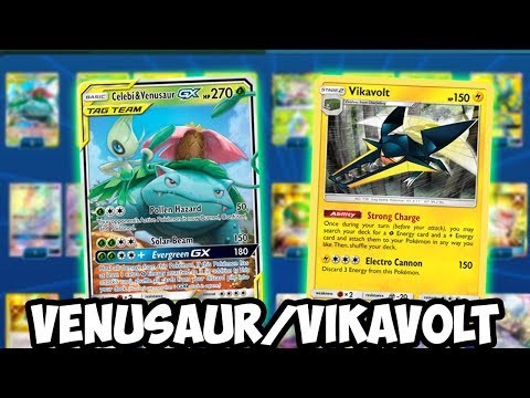 Another Partner! Celebi & Venusaur GX/Vikavolt Deck! Ultimate Troll Card Team Up PTCGO