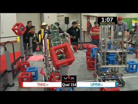 2015 VEXU Q154 - THH2 vs UPRM - 32 to 26-Division Div-VEX U-VEX Worlds 2015