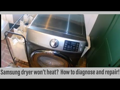 Samsung Electric Dryer Not Heating. Diagnosis and Repair (dc97-14486a)