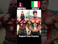 Nepal Vs Italy Nepal Italy Bodybuilding Fitness Fitness Shorts Lovely Love Ai Body