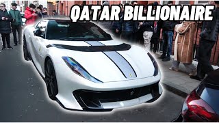 Qatar Billionaire arrives to London in his £1.5Million Ferrari 812 CompA - London SuperCar Spotting!