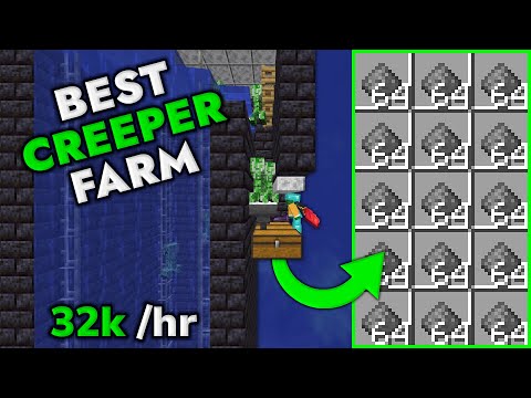 MINECRAFT BEST CREEPER FARM 1.21.10 - 32,000 Gunpowder per Hour!
