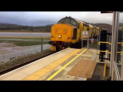 RARE! Loco haulage Cambrian line North Wales. The Cambrian Coast Express. Class 37 Thrash!