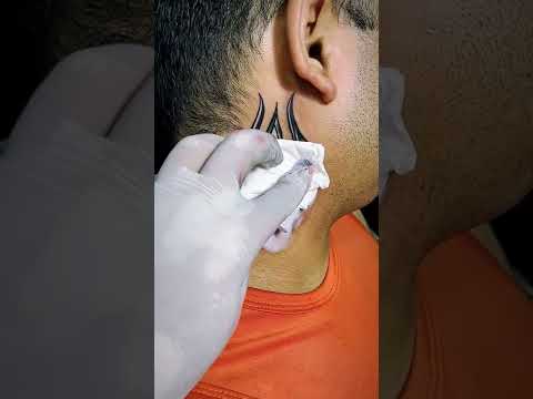 Neck Tattoo😍😘| Trishul Tattoo | Tattoo Designs #shorts #shortvideo #short