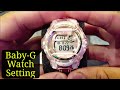 How To Set Date And Digital Time On Casio Baby G 3189 3252