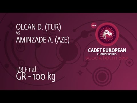 1/8 GR - 100 kg: A. AMINZADE (AZE) df. D. OLCAN (TUR), 3-2