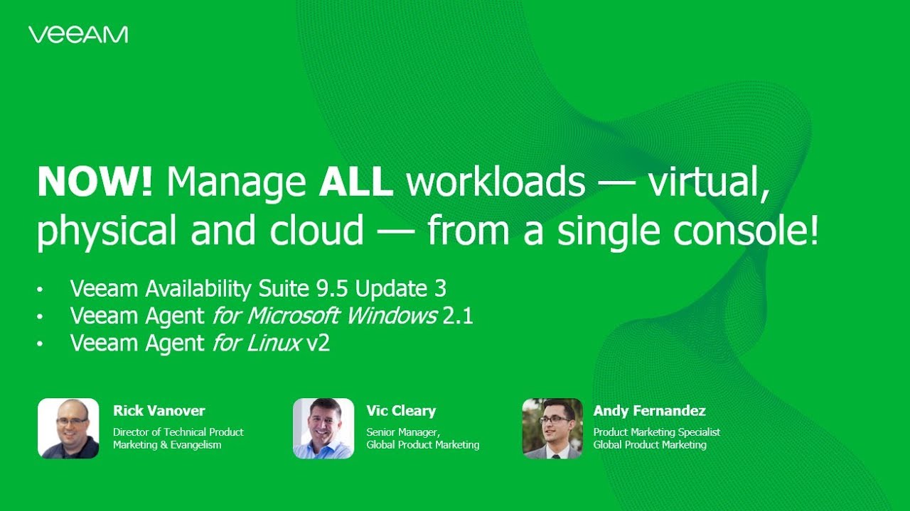 Veeam Availability Suite 9.5 Update 3 for ALL workloads video