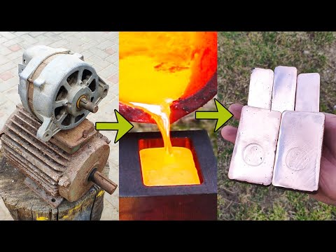 Double Motor Melt Down - Trash to Treasure- ASMR Metal melting . Cooper casting