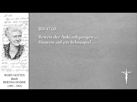 BD 4760 - Beweis der Ankündigungen .... Hinweis auf ein Schauspiel ....