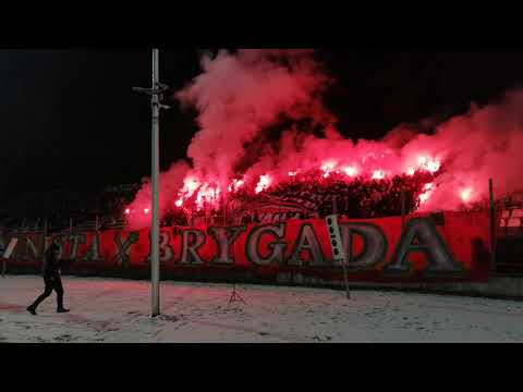 „OGNISTA BRYGADA” - wieczorna oprawa Zagłębia Sosnowiec w meczu z Katowicką GieKSą - 04.03.2022r.