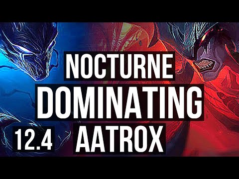 NOCTURNE vs AATROX (TOP) | 6/0/2, 6 solo kills, 800K mastery, Dominating | KR Diamond | 12.4