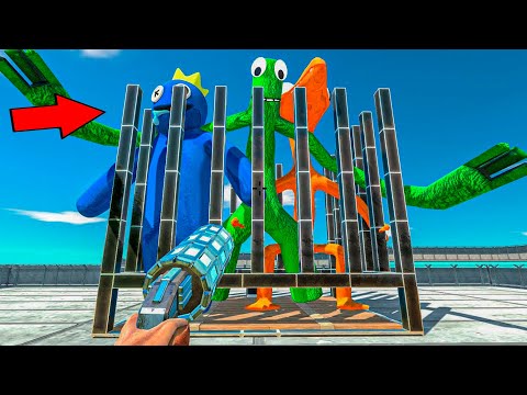 🔥EXTREME Rescue Rainbow Friends Blue, Green, Orange - Animal Revolt Battle Simulator