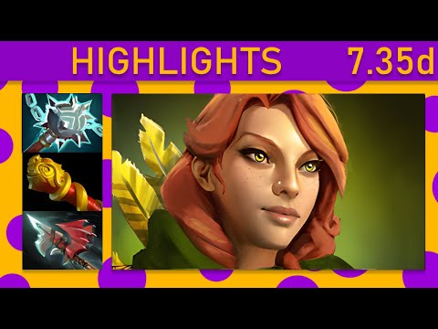 ⭐ New Patch 7.35d Mikoto Windranger Mid Highlights - Dota 2 Top MMR