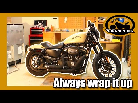 Vance & Hines Short Shots Pipe Wrap Step By Step - Harley Iron 883