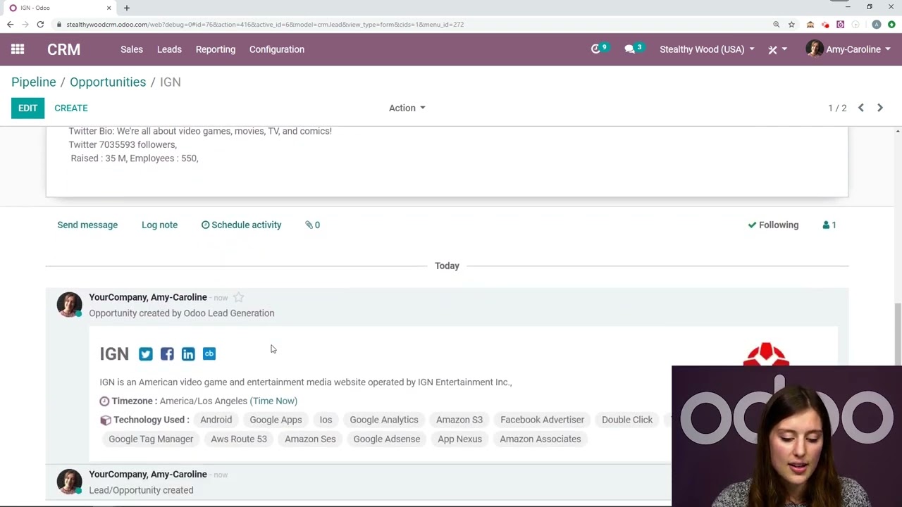 Lead Mining  Odoo CRM (Leads management)