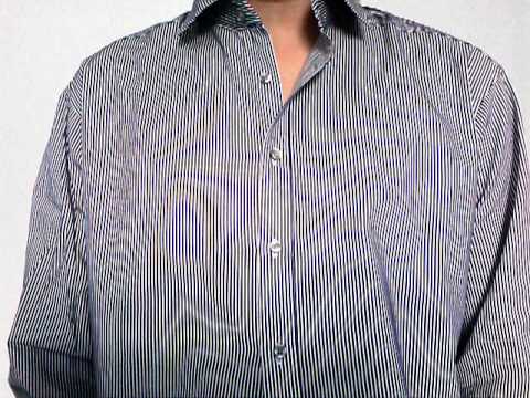 Plain silk supima shirt for man, round neck, full sleeves