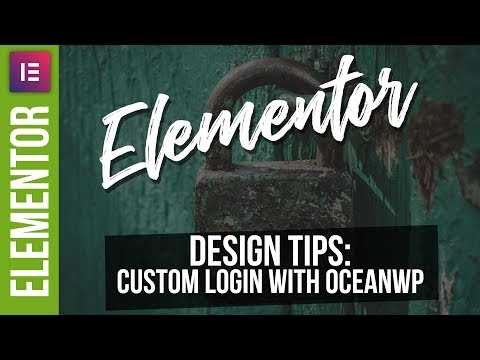 Custom Login Pages with Elementor Pro OceanWP