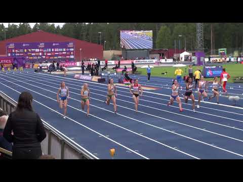 V 100m 1e halve finale