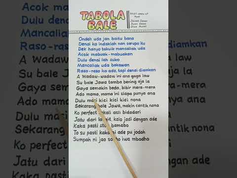 TABOLA BALE(SILET OPEN UP feat Jacson Zeran,Juan Reza, Diva Aurel{lirik lagu}