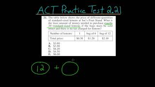 ACT Math Practice Test 2.21: Word Problem 14
