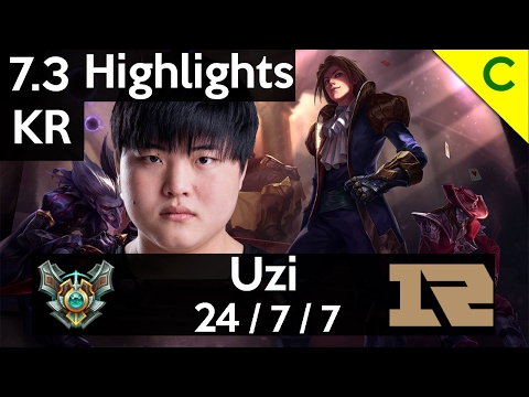 7.3 Highlights - RNG Uzi (Ezreal) 24-7-7