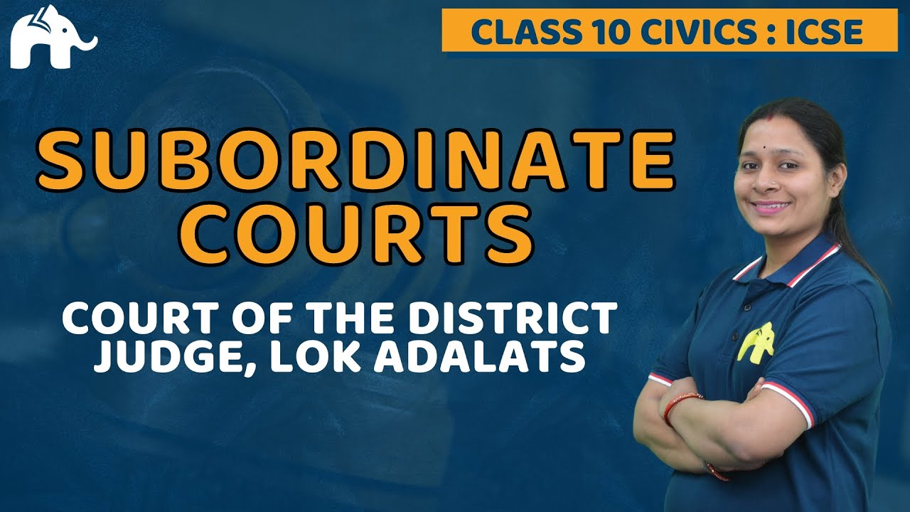 Subordinate Courts Class 10 ICSE Civics | Selina Chapter 7 Court of the District Judge, Lok Adalats