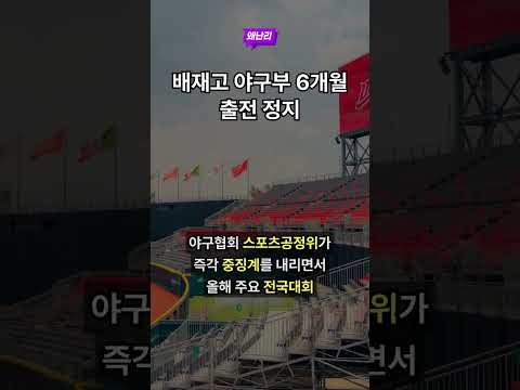 배재고 야구부 6개월 출전 정지