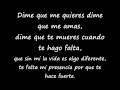 Dime que Me Quieres - La Coleccion Lyrics ...