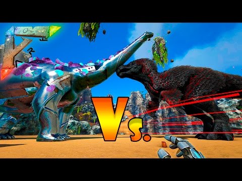 BATALHA DE GIGANTES?! /MEGALOSAURUS VS ALLOSAURUS !! --- ARK ARENA