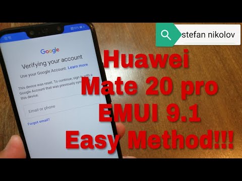 BOOM! EMUI 9.1! Huawei Mate 20 pro /LYA-L09/. Remove Google account bypass frp.