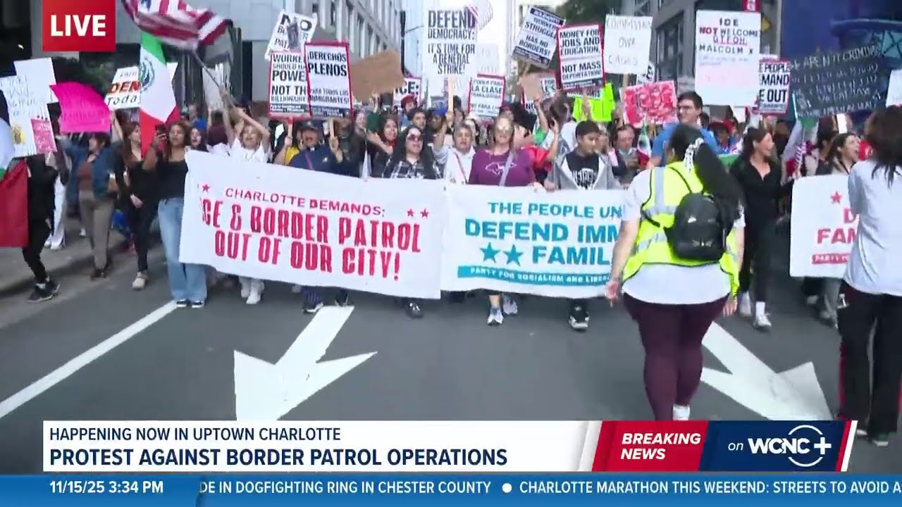Protest held against CBP operation in Uptown Charlotte, N.C. | Nov. 15, 2025