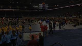 Wrestlers warm up for the MHSAA individual wrestling championships