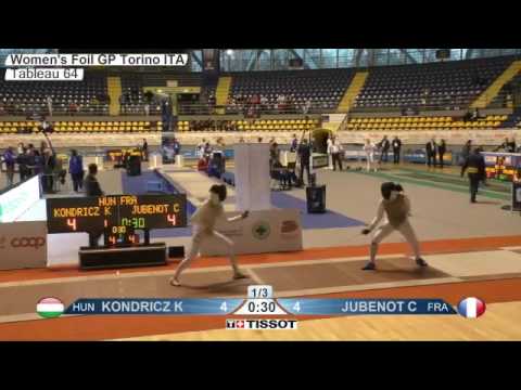 FE W F Individual Torino ITA Grand Prix 2016 T64 02 red KONDRICZ HUN vs JUBENOT FRA