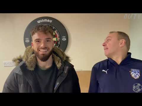 GAFFER'S SAY: Wayne Benn with Nathan Valentine following Pickering Town